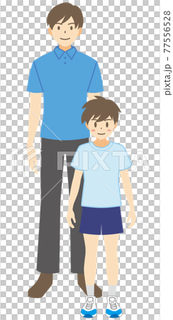 【家庭矢量插畫素材】單親家庭插畫【人物】 77556528