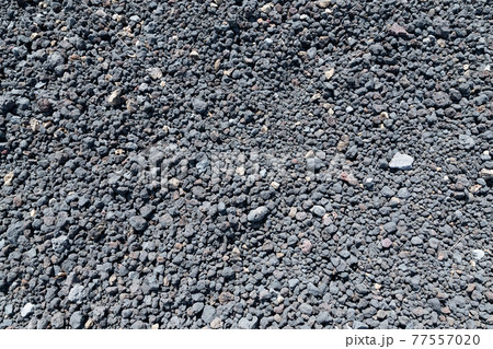 富士山五合目の溶岩石の写真素材