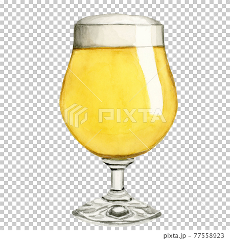 香りを楽しむビール【手描き水彩画】 77558923