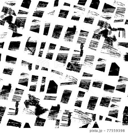 Vector seamless pattern with brush stripes and strokes. Black color on white background. Hand painted grange texture. Ink geometric elements. Fashion modern style. Endless fabric print. Retro Vector seamless pattern with brush stripes and strokes. Black color on white background. Hand painted grange texture. Ink geometric elements. Fashion modern style. Endless fabric print. Retro 77559398