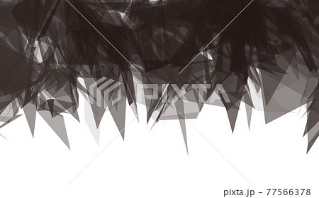 ポリゴン 白黒 モノトーン 壁紙 コピースペース タイトルのイラスト素材