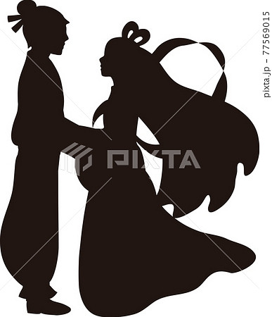 七夕 夏 祭り 織姫 彦星 牽牛 シルエット ベクター イラスト素材 七夕 夏 祭り 織姫 彦星 牽牛 シルエット ベクター イラスト素材 77569015