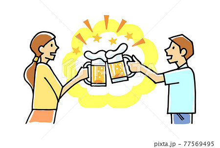 男女の乾杯 77569495