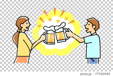 男女の乾杯 77569495
