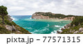 Anthony Quinn bay panorama on a cloudy day 77571315