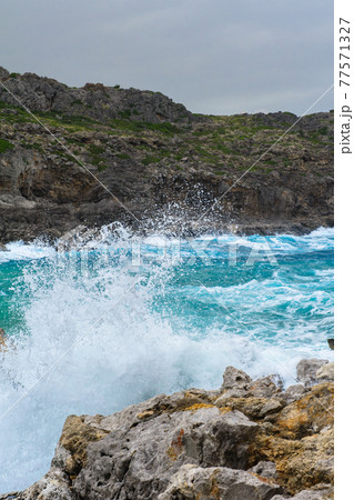 Anthony Quinn bay on a stormy day 77571327