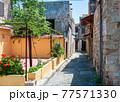 Small street at the Old town of Rhodes, Greece 77571330