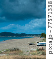 Faliraki beach on a cloudy day 77571338