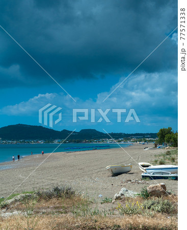 Faliraki beach on a cloudy day Faliraki beach on a cloudy day 77571338