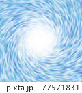 中心が白い水色や青の粒状の渦巻き 77571831