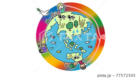 Sdgのかわいいイラスト 透過png のイラスト素材