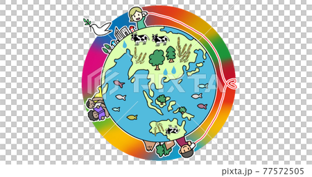 Sdgのかわいいイラスト 透過png のイラスト素材