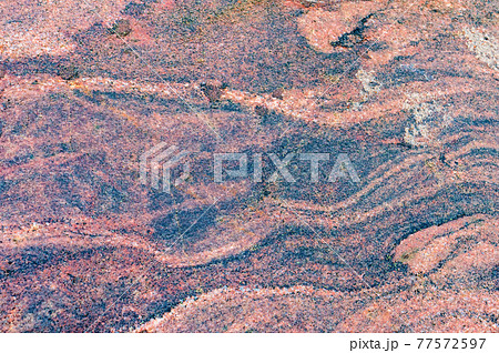 Textured red background. The texture of the sea stone is red-brown. 77572597