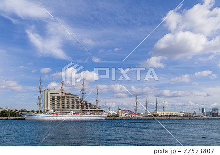 神戸新港第一突堤 練習帆船 日本丸 海王丸 銀河丸 神戸新港第一突堤 練習帆船 日本丸 海王丸 銀河丸 77573807