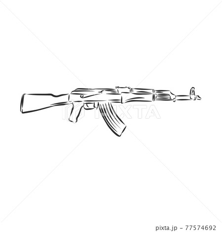 Assault rifle . Doodle style. assault rifle vector sketch illustration Assault rifle . Doodle style. assault rifle vector sketch illustration 77574692