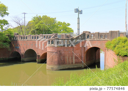 東京都葛飾区西水元の閘門橋　こうもんばし 77574846
