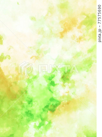 幻想的な黄色と黄緑の水彩テクスチャ背景のイラスト素材 [77575690