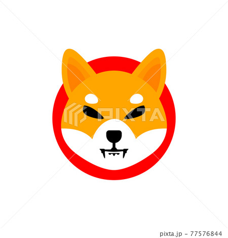 Shiba inu (SHIB) coin symbol vector.のイラスト素材 [77576844] - PIXTA