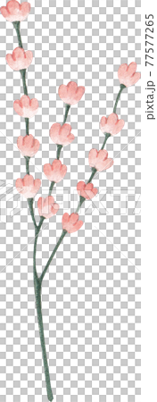 Flowers and landscape decor watercolor 77577265