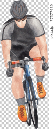 Bicycle day with decor element watercolor 77577489