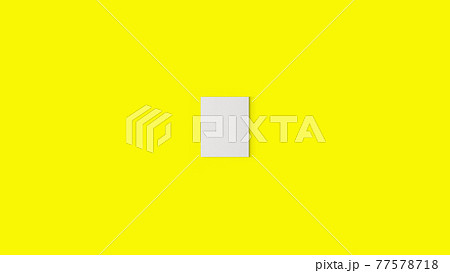 3d rendering hanging empty blank white canvas isolated on yellow background. 3d rendering hanging empty blank white canvas isolated on yellow background. 77578718