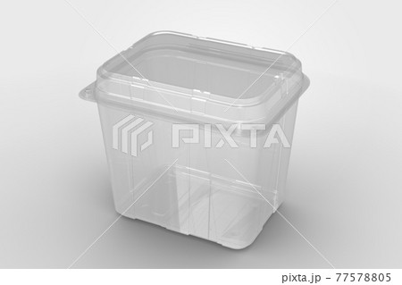 3d Rendering An Empty Transparent Tall Clam のイラスト素材