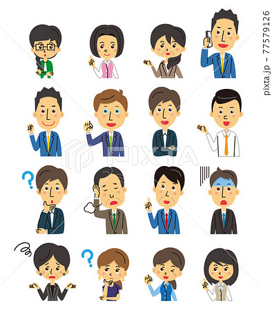 人物セット【三頭身カジュアリ・シリーズ】 人物セット【三頭身カジュアリ・シリーズ】 77579126