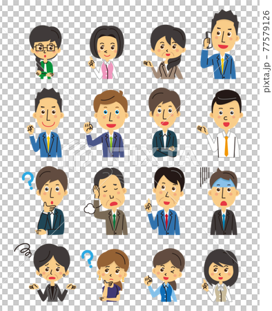 人物セット【三頭身カジュアリ・シリーズ】 人物セット【三頭身カジュアリ・シリーズ】 77579126