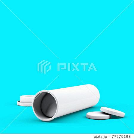 3d Rendering effervescent bottle isolated on toscha background. suitable for your medical design element. 77579198