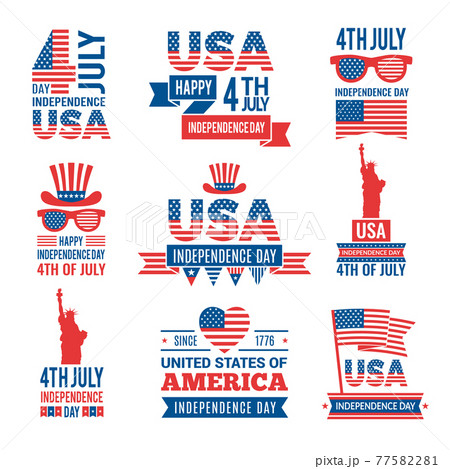 Banners of america independence day. labels at 4 july Banners of america independence day. labels at 4 july 77582281