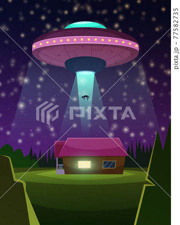 background illustration of ufo background illustration of ufo 77582735