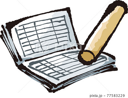 印鑑と通帳 77583229