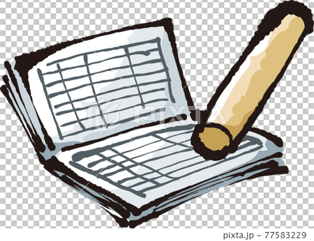 印鑑と通帳 77583229