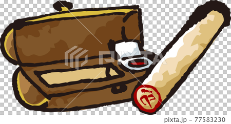 印鑑と印鑑ケース 77583230