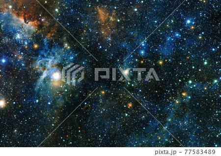 Outer space art. Starfield. Elements of this image furnished by NASA. 77583489