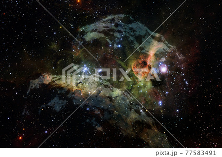 Endless universe. Elements of this image furnished by NASA. 77583491
