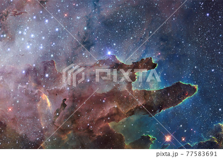Nebula, cluster of stars in deep space. Elements of this image furnished by NASA 77583691