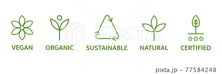 Skincare symbol. Organic and natural cosmetic line icons. Allergen free badges. Beauty product. Gluten and paraben free cosmetic. Non toxic logo. Eco, vegan label. Sensitive skin. Vector illustration Skincare symbol. Organic and natural cosmetic line icons. Allergen free badges. Beauty product. Gluten and paraben free cosmetic. Non toxic logo. Eco, vegan label. Sensitive skin. Vector illustration 77584248