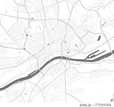 Urban city map of Frankfurt. Vector poster. Grayscale street map. Urban city map of Frankfurt. Vector poster. Grayscale street map. 77584560