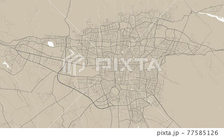 Tehran map. Tehran city map poster. Map of Tehran street, urban area. Tehran map. Tehran city map poster. Map of Tehran street, urban area. 77585126