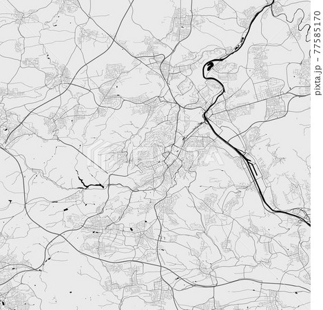 Urban city map of Stuttgart. Vector poster. Grayscale street map. Urban city map of Stuttgart. Vector poster. Grayscale street map. 77585170