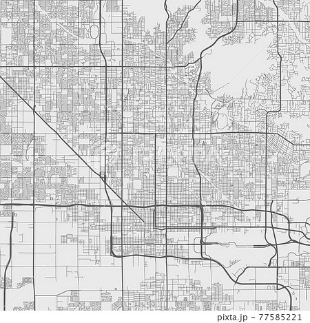 Urban city map of Phoenix. Vector poster. Grayscale street map. Urban city map of Phoenix. Vector poster. Grayscale street map. 77585221