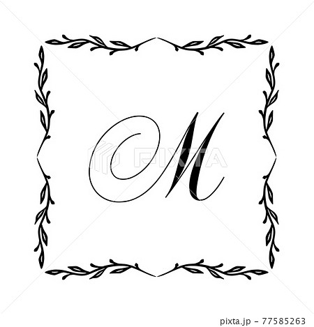 Beautiful Vintage Monogram Frame. Vector Ornate Calligraphic Design Element. Beautiful Vintage Monogram Frame. Vector Ornate Calligraphic Design Element. 77585263