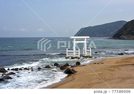 福岡県　糸島　桜井二見ヶ浦　夫婦岩 77586006
