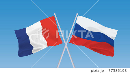 アメリカとロシアの国旗 77586198