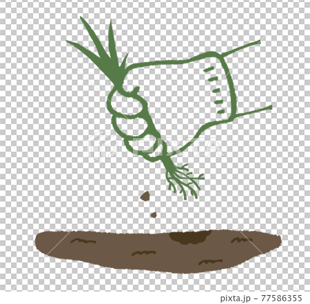Hands to pull out weeds 77586355