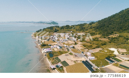 島 海 海岸 77586619