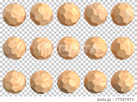Wood grain C60 fullerene shaped cube graphic material Wood grain C60 fullerene shaped cube graphic material 77587473