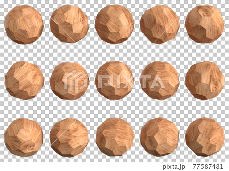 Wood grain C60 fullerene shaped cube graphic material Wood grain C60 fullerene shaped cube graphic material 77587481