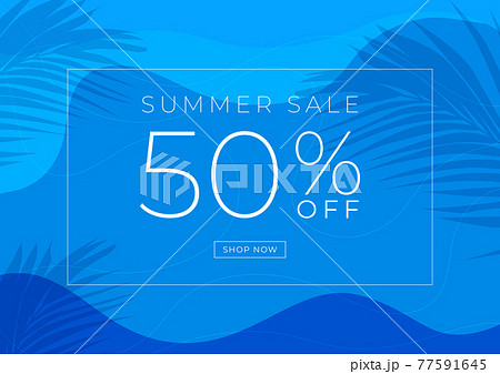 Summer Sale 50 Off Banner Template Design のイラスト素材